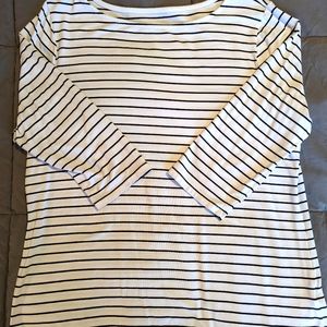 Women's striped 3/4 sleeve shirt